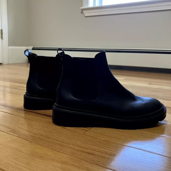 AGL – Chelsea Combat Boot Size 8.5/38.5 EU Black Leather - Picture 4 of 9